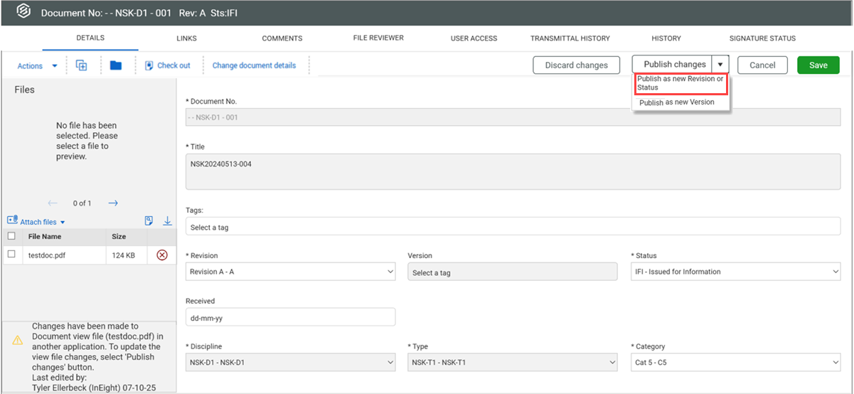 InEight Document Release Notes