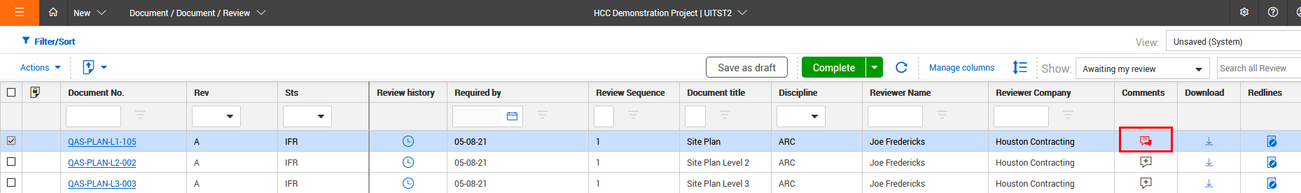InEight Document - Reviewing Documents