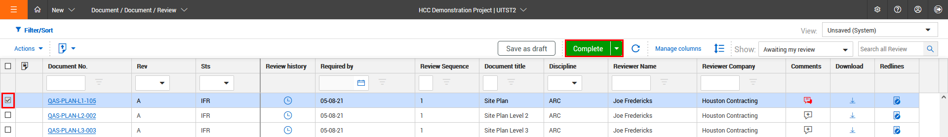 InEight Document - Reviewing Documents