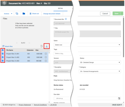 InEight Document - Uploading large files