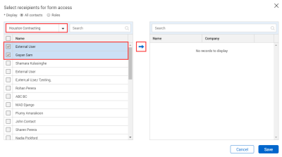 InEight Document - Providing Bulk Form Access