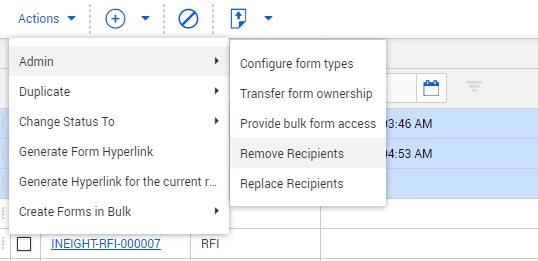 InEight Document - Removing and replacing recipients in bulk