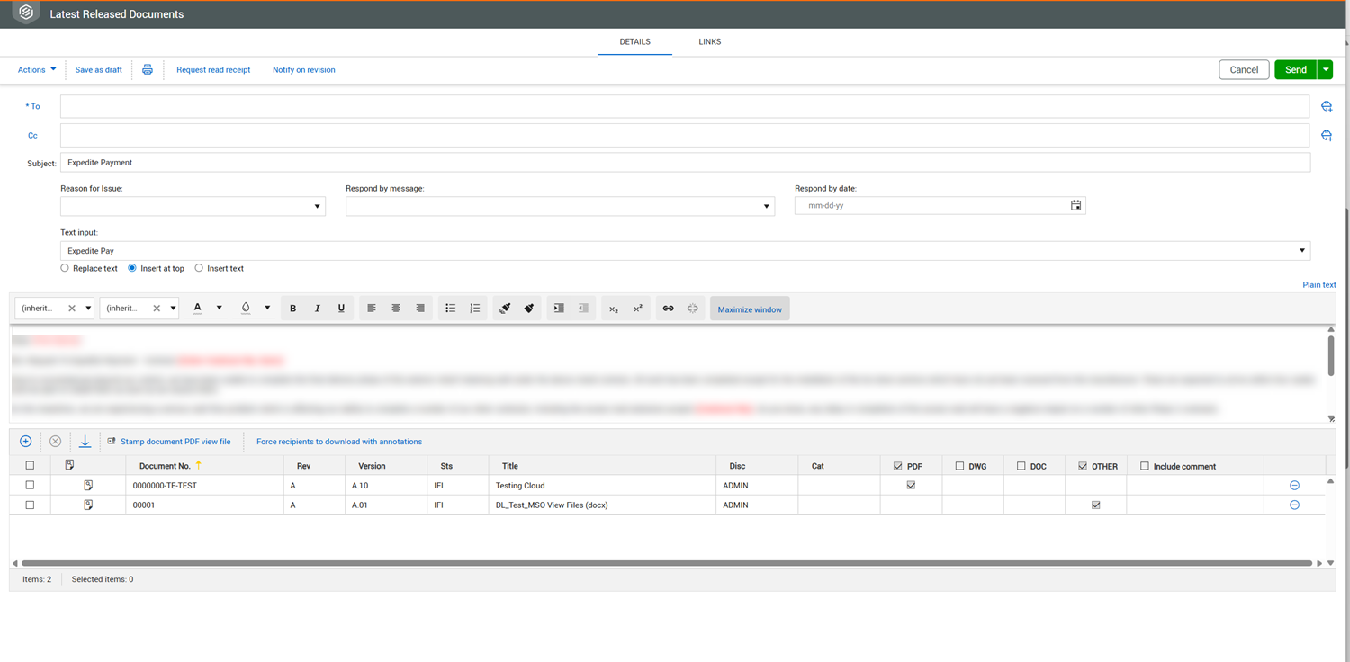 InEight Document - Creating and Sending Transmittals