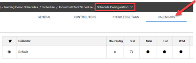 A screenshot of a schedule configuration

Description automatically generated